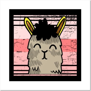 Pink Alpaca Llama Posters and Art